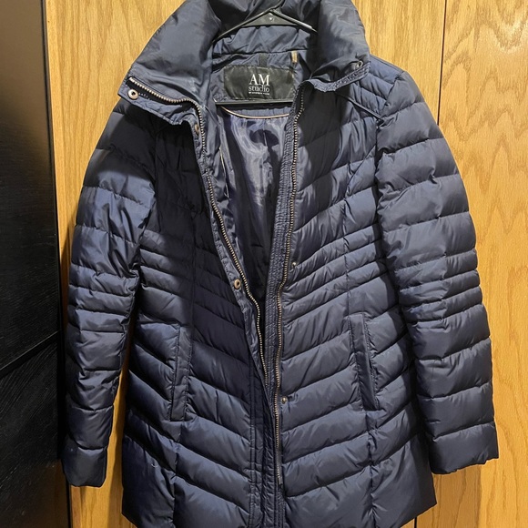 Navy AM Studio By Andrew Marc Puffer Jacket - Picture 4 of 5